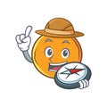 Explorer orange fruit cartoon character