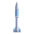 Explorer space rocket icon, cartoon style