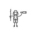 Explorer, Tour, camping icon. Element of people in travel line icon. Thin line icon for website design and development, app develo