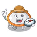 Explorer trampoline illustration icon for cartoon design