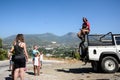 The explorers of the jeep safari in Turkey Royalty Free Stock Photo