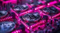 Exploring advanced bitcoin advancements within a futuristic technological environment