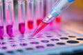 Exploring advanced techniques in DNA research using pipettes and test tubes