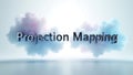 Exploring the aesthetics of projection mapping with colorful cloud visuals