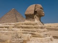 Sphinx and Pyramids of Giza in Cairo Egypt Royalty Free Stock Photo