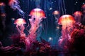 Jellyfish Aquarium Wonders generated by AI Royalty Free Stock Photo