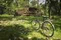 Exploring ancient temples by bike, Anuradhapura, Sri Lanka Royalty Free Stock Photo