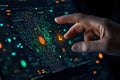 Exploring Big Data: Visualizing Complex Data Sets Through Touchscreen Technology for Data Science and Analytics Royalty Free Stock Photo