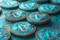 Exploring bitcoin digital decentralized currency and the concept of cryptocurrency mining in 3d