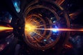 Exploring the Boundless Universe: A Journey through Space Station Apophysis Royalty Free Stock Photo