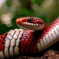 Exploring the Brilliant Reds of the Red Milk Snake Royalty Free Stock Photo