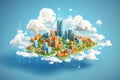 Exploring cloud computing in smart cities enhancing wireless internet communication infrastructure Royalty Free Stock Photo