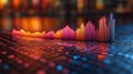 Exploring Colorful Data Visualization of Audio Waveforms and Metrics Royalty Free Stock Photo