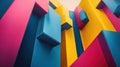 Exploring Colorful Geometric Building Blocks Abstract Design