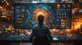 Exploring the complexities of quantum computing with neural network algorithms in an advanced research environment Royalty Free Stock Photo