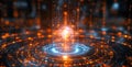 Exploring the concepts of quantum computing with visualization of qubit dynamics. Generative AI Royalty Free Stock Photo