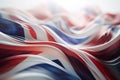 Twisted Flag Waves of UK: Modern Minimalist 3D Render in Unreal Engine 5