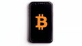 Exploring cryptocurrency trends mobile devices digital artwork minimalist style close-up perspective tech innovation