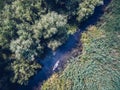 Exploring Danube Delta from above Royalty Free Stock Photo