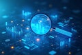 Exploring data analytics trends digital workspace infographic technology close-up innovation