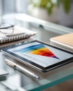 Exploring Data Analytics and Visualization Through a Tablet Computer Displaying Insights and Performance Metrics Royalty Free Stock Photo