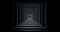 Exploring Depth in a Dark Tunnel of Geometric Shapes with High Contrast