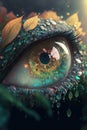 Exploring the Depths: AI-Generated Surreal Forest with Eye Elements