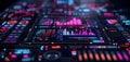 Exploring the Depths of Data: A Futuristic Display of Dynamic Graphs and Vibrant Visuals