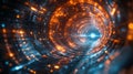 Exploring the depths of quantum information through entangled systems and algorithms. Generative AI Royalty Free Stock Photo