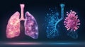 Exploring the Differences Between Lung Infection and Lung Cancer Through an Educational Infographic Royalty Free Stock Photo