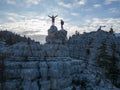 Exploring different geographies in dangerous, wild and mystical mountains Royalty Free Stock Photo