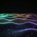 Exploring the Digital Realm: Abstract Visualization of Connectivity and Data Flow in a Colorful Landscape Royalty Free Stock Photo