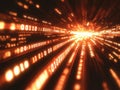 Exploring the digital speed of light, Binary code streams radiate outwards