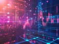 Exploring digital waveforms, a vibrant visualization