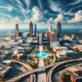 Exploring the Diverse Charm and Dynamic Energy of Atlanta, Georgia, USA. Generative ai for illustrations