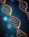 Exploring dynamic genetic canvas with abstract perspectives of DNA strands illuminated against a dark background
