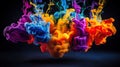 Exploring Dynamic Pigments in Liquid Motion. Generative Ai