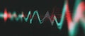 Exploring the dynamics of abstract sound waves and geometric forms in modern design Royalty Free Stock Photo