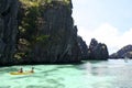 Exploring el nido palawn by kayak Royalty Free Stock Photo