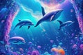 Exploring the Enchanting Underwater World: Capturing a Whimsical Swarm of animals under the water