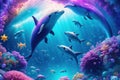 Exploring the Enchanting Underwater World: Capturing a Whimsical Swarm of animals under the water