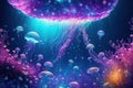 Jellyfish Spectacular: A Mesmerizing Swarm in the Depths of the Ocean
