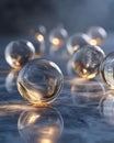 Exploring the Enigmatic World of Glass Marbles Inspired by Quantum Computing Concepts and Theories Royalty Free Stock Photo