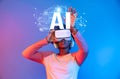 Exploring the Frontiers of Artificial Intelligence with Virtual Reality and Innovative Technology in a Modern Digital Royalty Free Stock Photo