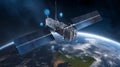 Exploring the Future of Artificial Intelligence Above Earth: A Satellite Perspective on Orbital Innovations Royalty Free Stock Photo
