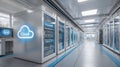 Exploring the Future of Cloud Computing Security in Modern Server Room Infrastructure Today Royalty Free Stock Photo
