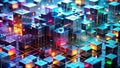 Exploring the Future of Decentralized Data A 3D Visualization of Blockchains AIPowered Computation Layer Royalty Free Stock Photo