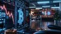 Exploring the Future of Finance with the Bitcoin Logo on a Computer Screen in the Cryptocurrency World