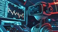 Exploring the future a robot immersed in virtual reality to visualize financial data in a high-tech environment