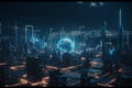 The Blockchain Skyscape: A Stunning 8K Cinematic Sci-Fi Cityscape with Volumetric Lightning